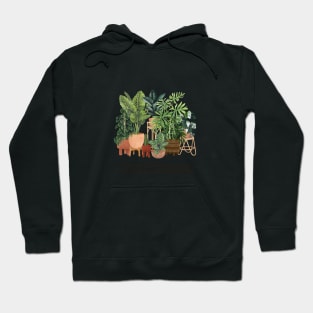 I'm basically a house plant quote illustration Hoodie